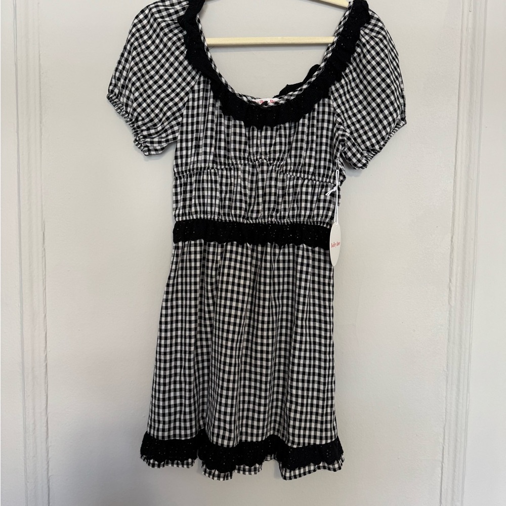 Black and White Checkered Dress from Saks